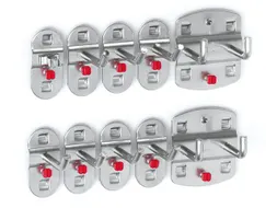 Haken Voor Geperforeerde Plaat Assortiment 10-Delig Aluminium-Kleurig