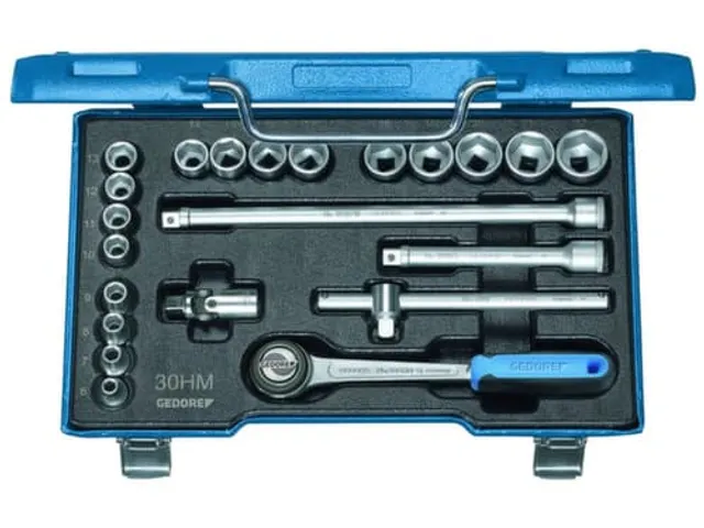 30 HMU-3 Dopsleutelset 3/8 inch 22-delig zeskant 6-22mm