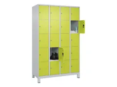 lockerkast,HxBxD 1950x1200x500mm,4x5vakken,vak B 300mm,cil.-slot