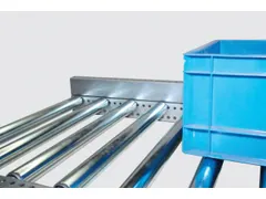 Zijwaartse geleiding,bochten,v. rollenbaan,beide zijden,U-profiel