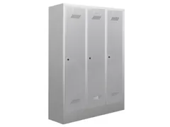lockerkast v. kinderen,HxBxD 1600x930x500mm,3vak,RAL7035,front RAL5010