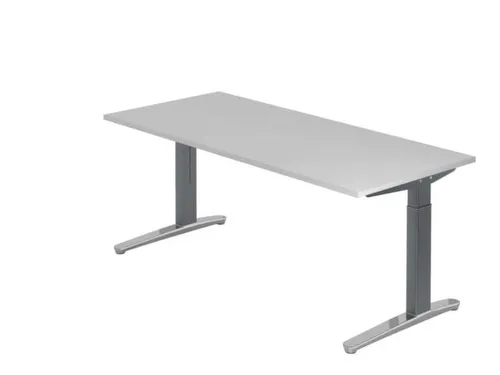 In hoogte verstelbaar bureau,HxBxD 680-850x1800x800mm,blad grijs