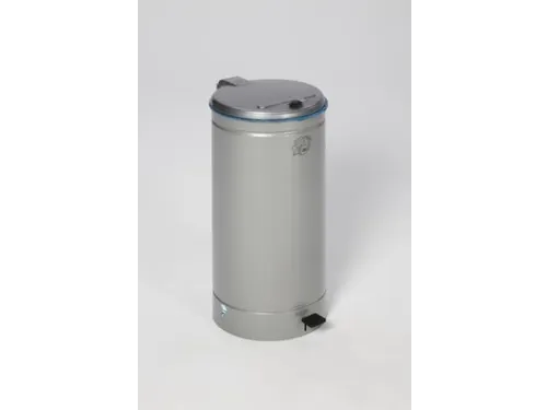 afvalverzamelaar,1x70l,HxØ 700x450mm,klemring,romp staal ijzerglans