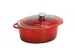 Sitram Tradifonte gietijzeren Braadpan met deksel ovaal 27x21cm Rood