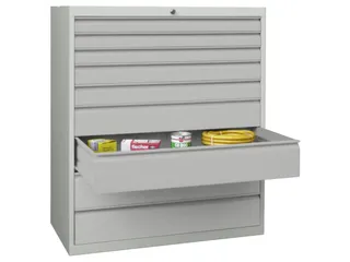 ladekast HxBxD 1200x1023x600mm 9laden RAL7035 front RAL7035 - 2