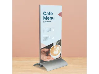 Kaarthouder Europel T-standaard 1/3 A4 staand acryl / aluminium - 3