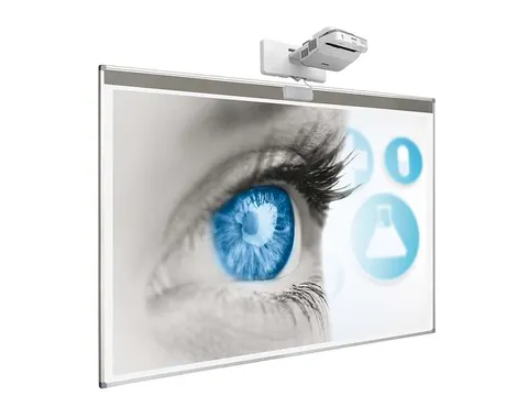 Projectiebord 128x201cm Enkelvlaks 16:10 mat wit finger touch