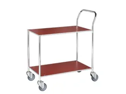 Tafelwagen,Draagverm. 150Kg,2Etage(S),Etage(S) Melaminecoating,Rood