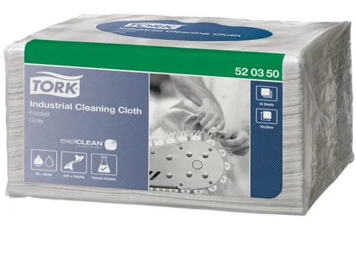 Tork 520350 Werkdoeken Industrial Cleaning Grijs Folded