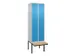locker voor scheiding van kleding,HxBxD 2120x600x815mm,2vak