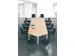 vergadertafel HxBxD 72x80x52cm trapezium Esdoorn 4voeten Alu