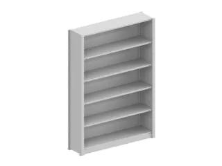 kantoorstelling grondveld HxBxD 1850x1306x335mm 5 OH Stalen Ral7035 - 1