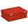 Euronorm Stapelkrat Hxlxb 130X400X300Mm 11L Met Deksel Rood