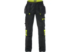 Fristads Fusion 2595 bouwbroek, zwart/fluo geel, maat 62, per stuk