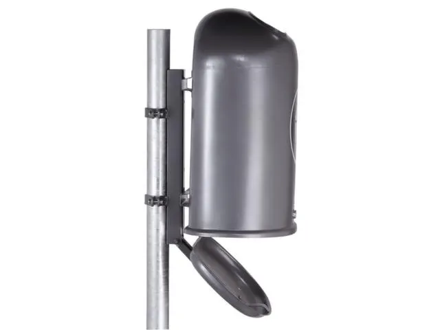 Staalplaat Afvalemmer 45 Liter Ovale Opening Veerklep Mosgroen