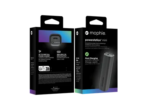 mophie Powerstation Mini, 5000 mAh, Zwart