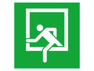 Bord Voor Vluchtroutesignalering,Nooduitgang,Sticker,Folie - 1