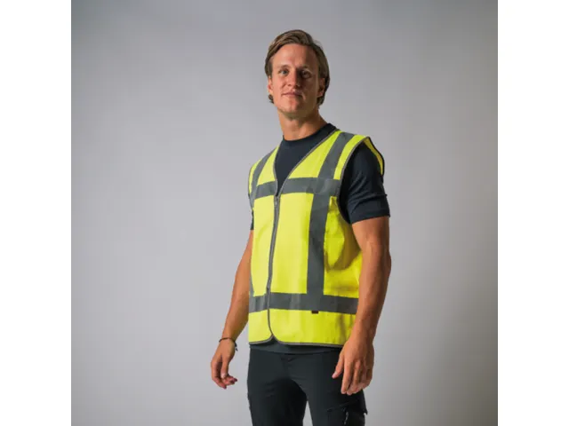 Tricorp 453019 Veiligheidsvest RWS Rits Fluo Geel maat M/L