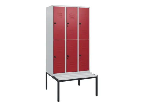 Dubbeldekse dekenkist,HxBxD 1950x900x815mm,3x2vak.,vak B 300mm