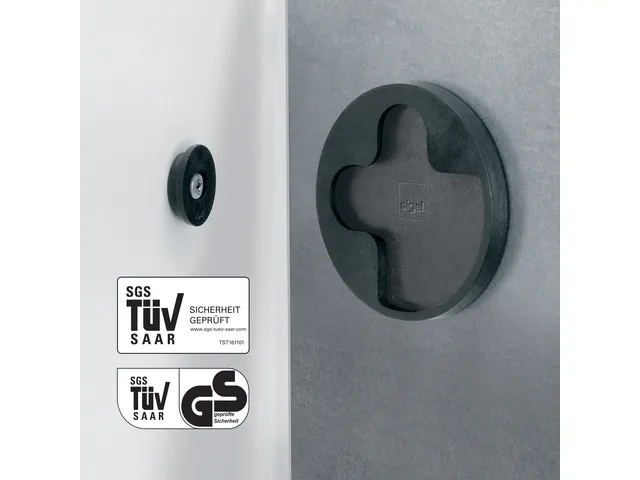 glasmagneetbord Sigel Artverum 48x48x1.5cm betondesign