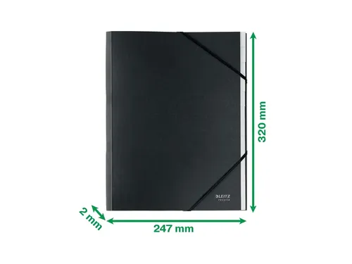 Sorteermap Leitz Recycle 12 vak karton zwart