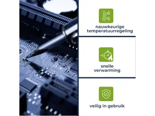 Soldeerstation Met Lcd & Keramisch Verwarmingselement 48W 150 - 450°C - 7