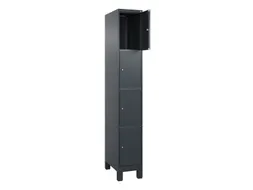 lockerkast,HxBxD 1950x300x500mm,1x4vakken,vak B 300mm,cil.-slot,voeten