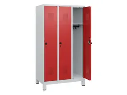 schoollocker,HxBxD 1630x900x500mm,3vak,vak B 300mm,draaigrendel,voeten