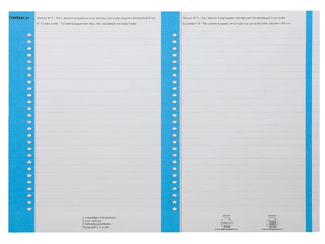 Ruiterstrook Elba Nr 8 138x6mm lateraal blauw 10 vel