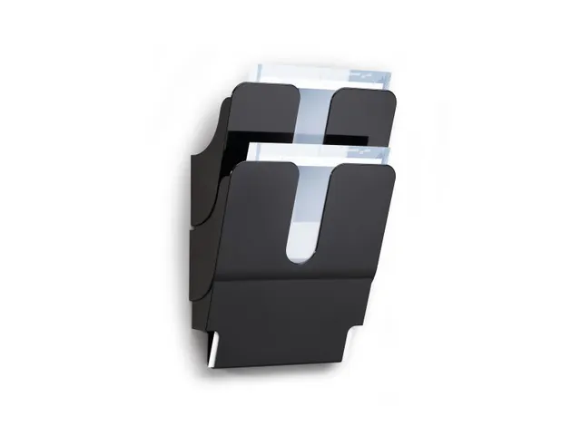 Présentoir brochures mural Flexiplus 2 A4 Portrait Noir