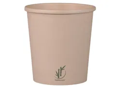 Soepbeker Naturel Bamboe met PE 400ml krimp 25 stuks