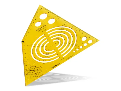 Tekensjabloon axonograph 240x135x1,2mm