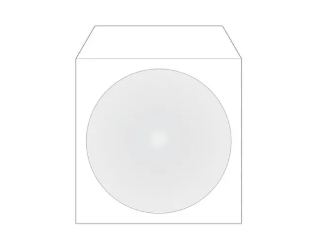 MediaRange BOX62 Papieren CD hoezen met klep en venster Wit 100 stuks