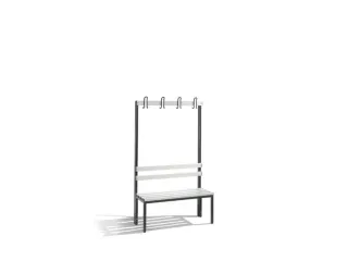 Omkleedbank L 1000Mm Pvc-Zitlatten Enkelzijdige Hakenlijst Ral7021 - 1