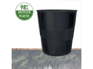 Papierbak Leitz Recycle range 15 liter zwart - 4