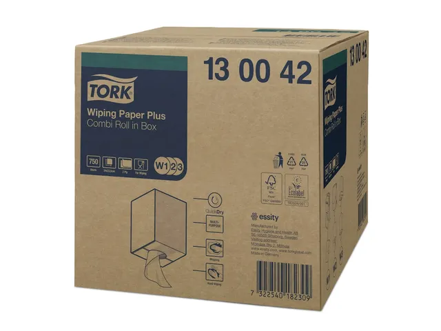 Tork 130042 W1,W2,W3 Plus Poetspapier Premium 2-laags Wit Pallet