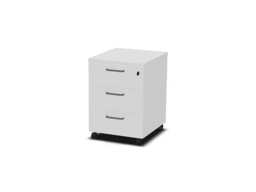 mobiel ladeblok,HxBxD 600x430x480mm,3lade(n),m. beugelgreep,Bl-wit