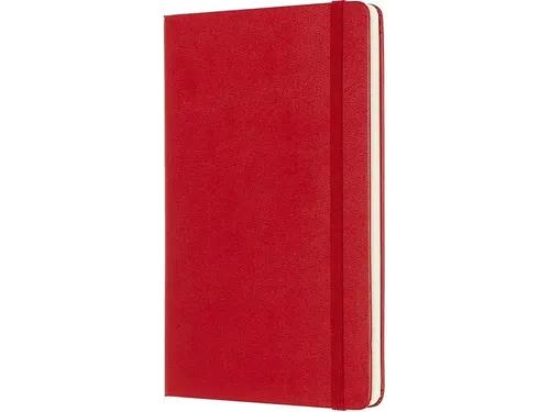 Notitieboek Moleskine large 130x210mm lijn hard cover scarlet red