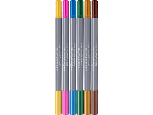 Duo aquarelmarker Faber-Castell Goldfaber kartonetui 6 stuks Coconut