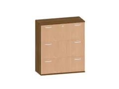 hangmappenkast 1150x1000x430mm 3hangmappenframes Noten +Beuken