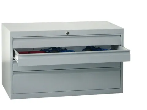 ladekast HxBxD 600x1023x600mm 4laden slot RAL7035 front RAL6011