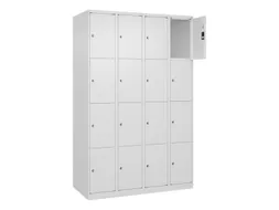 lockerkast,HxBxD 1850x1200x500mm,4x4vakken,vak B 300mm,cil.-slot