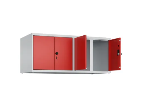opzetkast,v. locker,4vak.,vak B 300mm,HxBxD 500x1200x500mm,vleugeldeur