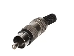 Mannelijke Rca Plug - Vernikkeld - Zwart