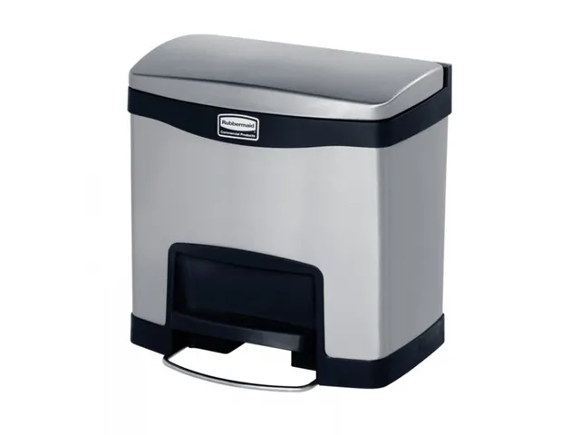 Pedaalemmer Slim Jim Step On Front Mat RVS 15 Liter Zwart