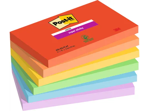 Memoblok 3M Post-it 655 Super Sticky 76X127mm PLAY