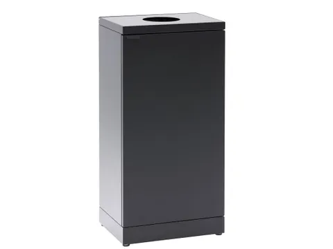 Bica 856 Afvalbak met inwerpopening 95 Liter Zwart