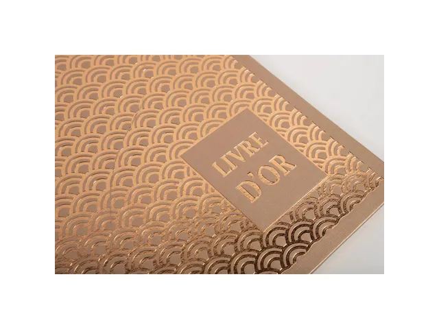 Livre d'or 140 pages tranche or - Format 21x19cm - PALMYRE - Nude arc