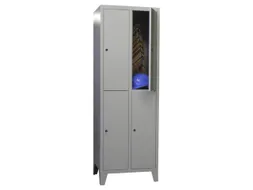 lockerkast,RAL 7035,HxBxD 1850x600x500mm,2x2vakken,vak B 300mm