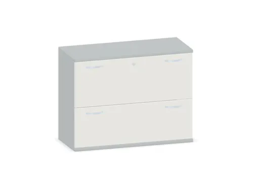 hangmappenkast 770x1000x430mm 2hangmappenframes Lichtgrijs+ Wit